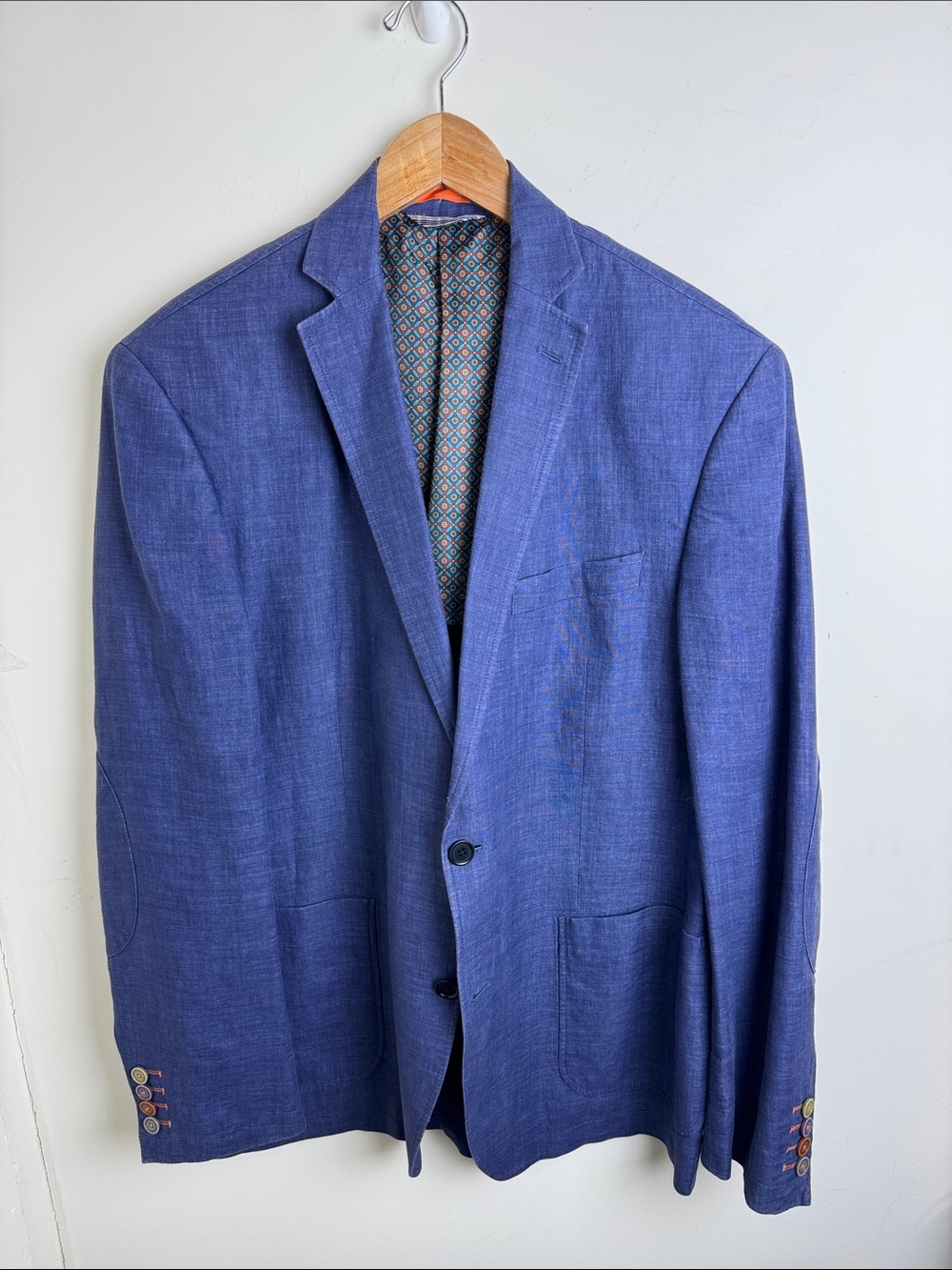 Tallia Men's Linen Blue Blazer 40R